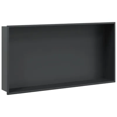 Obrázek produktu pro Nika do sprchového koutu matná černá 62x32x9 cm nerezová ocel