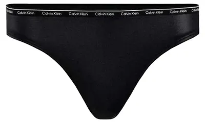 Produktbild von Calvin Klein - Bikinihöschen für Damen, gedruckter Bund NA470 (XL) (Schwarz)