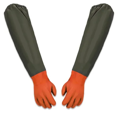 Imagen del producto de Guantes de goma largos, impermeables, talla M, para jardinería y limpieza