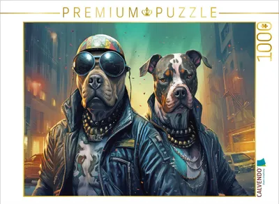 Produktbild von CALVENDO Puzzle Gangsterhunde | 1000 Teile Lege-Größe 64x48cm Foto-Puzzle für glückliche Stunden