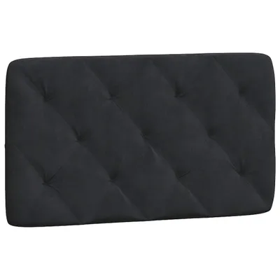 Image de Coussin de tête de lit noir 90 cm velours
