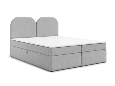 Produktbild von AX LIVING Migwell Boxspringbett 140x200 Hellgrau Bettkasten Kopfteil