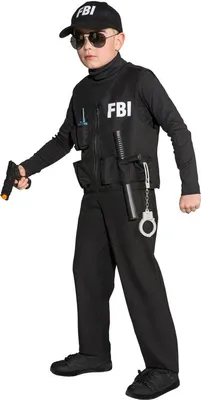 Produktbild von Weste für Kinder im FBI-Design mit Aufdruck, Größe 116/128