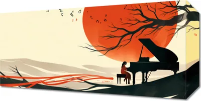 Zdjęcie produktu dla Obraz 40x20cm Pianistka