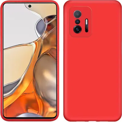 Produktbild von Xiaomi 11T / 11T Pro Hülle, Flüssig Silikon Weich Gummi Schutzhülle für Xiaomi 11T / 11T Pro 5G Rot