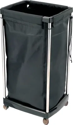 Produktbild von Handtuchkorb mit Stofftasche mobil auf Rädern für Friseur-, Kosmetik- und SPA-Salon