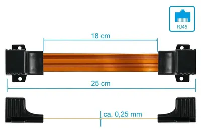 Zdjęcie produktu dla Alcasa 8055-F18Q, 0,25 m, RJ-45, RJ-45, Przezroczysty