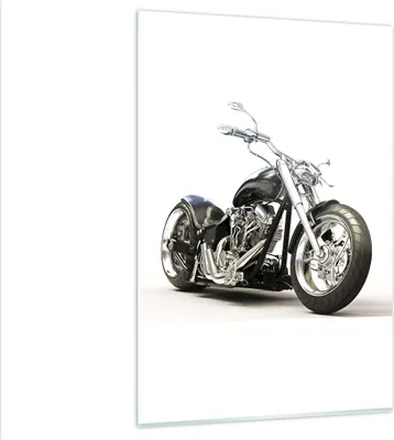 Produktbild von Bilder auf glas - Einteilig - Motorrad Motor Geschwindigkeit Chrom - 80x120cm - Glasbilder - Wandbilder - Bilder - Wanddekoration aus Glas - Glas Bilder - Wandbild auf Glas - GPA80x120-2427