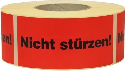 Immagine prodotto di Etichette dimensioni 100x100mm carta rosso/giallo impronta Perossido organico TRANSPAK