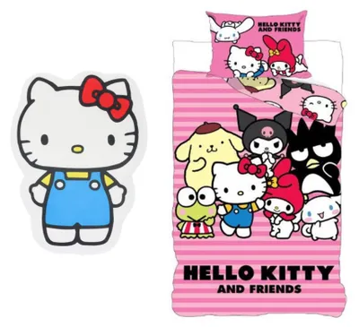 Produktbild von Hello Kitty Schlafzimmer-Set; Bettbezug und Kissen