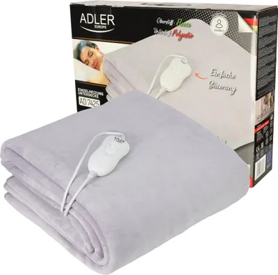 Produktbild von Adler AD 7425 Heizdecke 60 W Grau Polyester