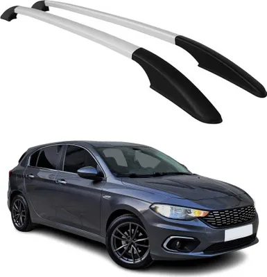 Image de Barres de toit longitudinales pour Fiat Tipo 2015-2025 en Alu gris