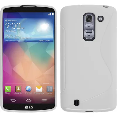 Produktbild von PhoneNatic Case kompatibel mit LG G Pro 2 - weiß Silikon Hülle S-Style + 2 Schutzfolien