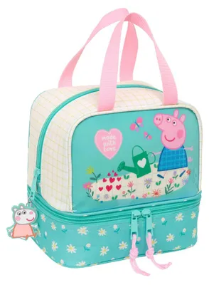 Image de Peppa Pig Lunchbox Hübsch Blumen Gelb Mint