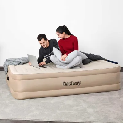 Image de Bestway Fortech Lit à air avec pompe intégrée à courant alternatif Queen