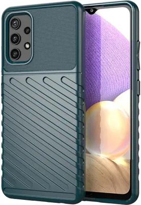 Zdjęcie produktu dla Thunder Case elastyczne pancerne etui pokrowiec Samsung Galaxy A72 4G zielony