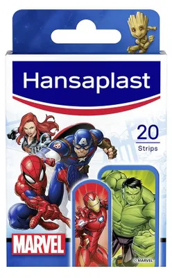 Produktbild von Hansaplast MARVEL, 1,9 x 5,5 cm, Rechteckig, Mehrfarbig, 20 Stück(e)