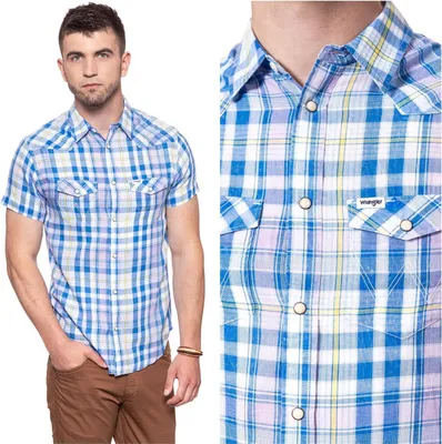 Immagine prodotto di Camicia manica corta Wrangler SS Western Shirt Turkic Sea W5A246D86 112130000