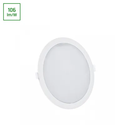 Productafbeelding van Spectrum LED inbouw- en montagepaneel, downlight, model ALGINE, 2-in-1, wit, rond, diameter 22,3 cm, 18W, 2200 lumen, traal wit, 4000K, 110°