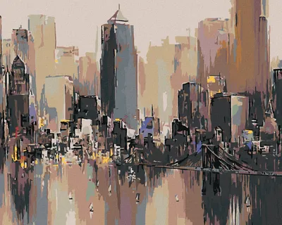 Produktbild von Zuty - Malen nach Zahlen - HOCHHÄUSER DER GROßSTADT, 40x50 cm, ohne Keilrahmen