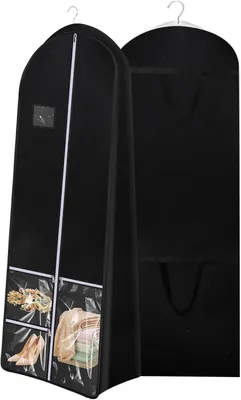 Obrázok produktu pre Obal na odevy 180 x 60 cm, so zipsom, 4 priehradky, pre svadobné šaty