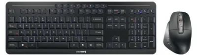 Produktbild von CHERRY Stream desktop ultimate, Verkabelt & Kabellos, USB + RF Wireless + Bluetooth, Scherenschalter, QWERTY, LED, Schwarz