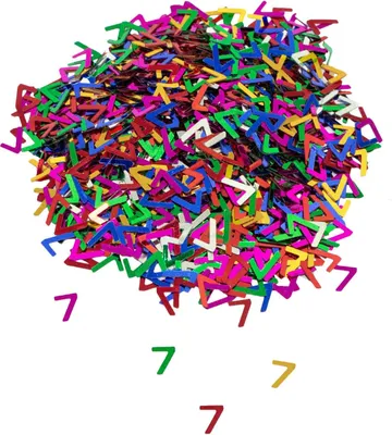 Produktbild von Oblique Unique Konfetti Zahl 7 Geburtstag Jubiläum +800 Stk. Streudeko Tisch Deko - bunt