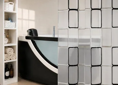 Produktbild von Spirella Duschvorhang Muster, vers. Designs Farbe: Frame black