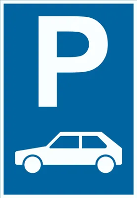 Produktbild von Parkplatz PKW / Auto Schild A0 Rückseite selbstklebend
