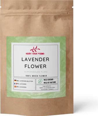Produktbild von Herbs from Poland Lavendelblüten - Natürliche Hilfe für Entspannung, besseren Schlaf und Hautpflege | Stressabbau, Verdauungsunterstützung - 200g