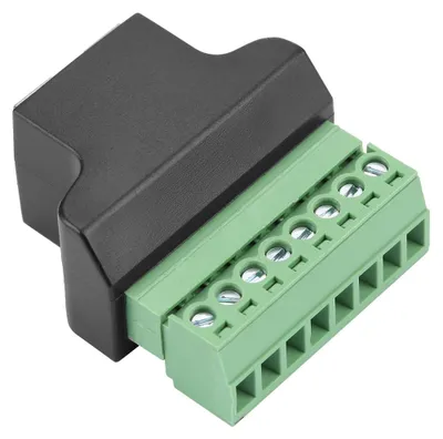 Produktbild von Ethernet RJ45-Buchse auf 8-polige Schraubklemme, Adapter für CCTV-Digital-DVR
