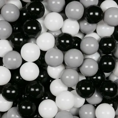Image de Balles de jeu ø7cm 400pcs blanc, noir, gris