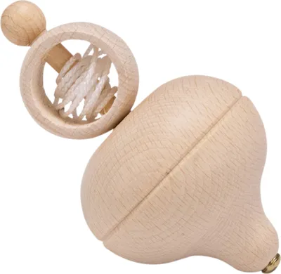 Produktbild von Schnurkreisel aus Holz Natur– selbstaufwickelnder Kreisel - 6420-n