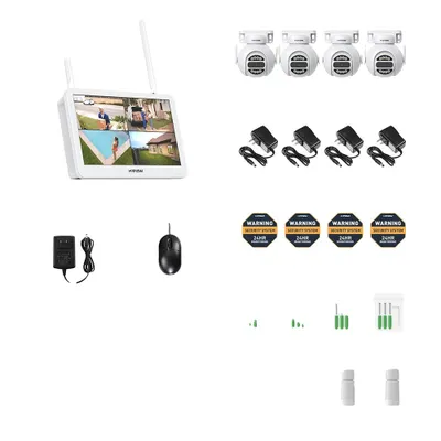 Produktbild von WiFi-Sicherheitskamerasystem, 4MP Auflösung, Nachtsichtfähigkeit ,4mp 4 Stück Kameras, Keine