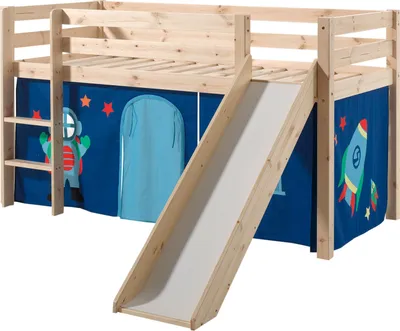 Produktbild von Spielbett >PINO< in Kiefer massiv natur - 210x114x218 (BxHxT)