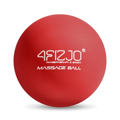Produktbild von 4FIZJO Massageball, punktuelle Massage, Gummi, Faszien- und Rehabilitationsball, rot