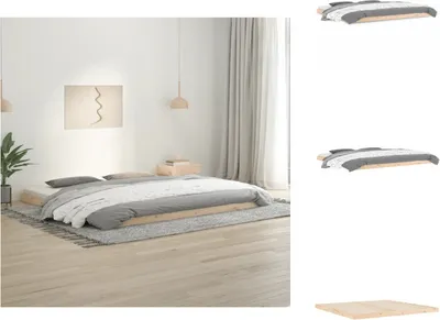 Obrázek produktu pro vidaXL Postel z masivu 200x200 cm borovice - Postele a rámy postelí