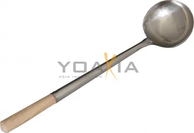 Image de [ 43cm / S ] Louche pour wok avec manche en bois - Louche à soupe - Louche