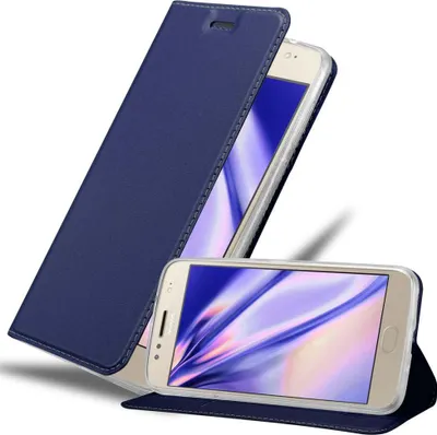 Obrázek produktu pro Cadorabo Pouzdro na mobilní telefon pro Motorola MOTO G5S PLUS Protective Case in Blue Cover Case Booklet
