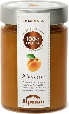 Produktbild von Composta di Albicocche 100 % da Frutta , Aprikosen-Fruchtaufstrich aus 100% Frucht, 350g, Alpenzu