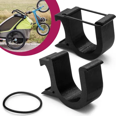 Produktbild von Universal Fahrrad Laufrad Halterung Fahrradträger Halter Adapter passend für Thule Chariot Anhänger