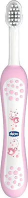 Image de CHICCO Brosse à dents pour enfants Mes premières dents de lait rose 6m+