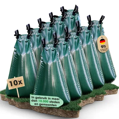 Productafbeelding van Watergeefzakken - 10 Stuks - 75 Liter - Groen
