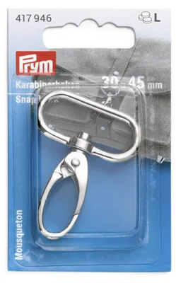 Zdjęcie produktu dla Prym 417946 Haczyk do karabinera, 30 x 45 mm, srebrny