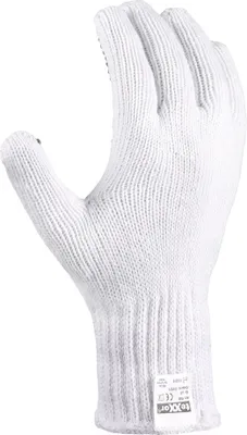 Obrázek produktu pro teXXor hrubé pletené rukavice bavlna/polyester bílé/černé cvočky-7