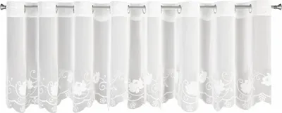Immagine prodotto di EUROFIRANY | Tenda - Tenda - 350 x 70 cm - bianca - larga - con ricamo floreale