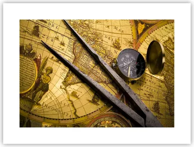 Produktbild von Poster - Poster ohne Rahmen - Kompass Abenteuer Reisen - 40x30 cm - Wand Bild - Wanddeko - Wandbilder - Kunstposter - Wandposter - Bilder - Kunstdruck - Wanddekoration - Wandbild - P2XAA40x30-0146