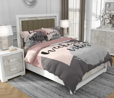 Produktbild von Bettwäsche 160x200 cm + 2x70x80 cm, 3-teilig, 100% Baumwolle, Satin, Reißverschluss, Bunt - SOVIO | So.0307