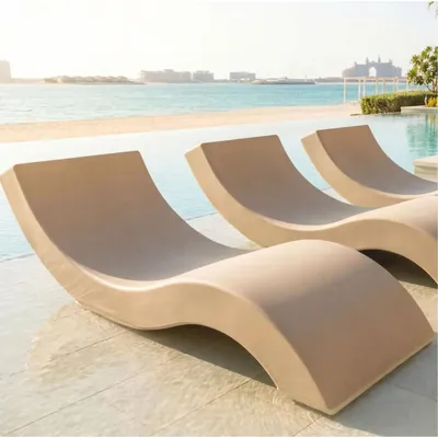 Produktbild von Casa Padrino Luxus Poolliege Matt Beige 180 cm - Hotel & Pool Möbel