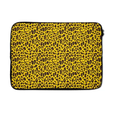 Produktbild von MuchoWow® Laptop Hülle 13 Zoll Tiger - Tiermuster - Gelb Laptoptasche - Laptophülle - Sleeve - Rundumschutz